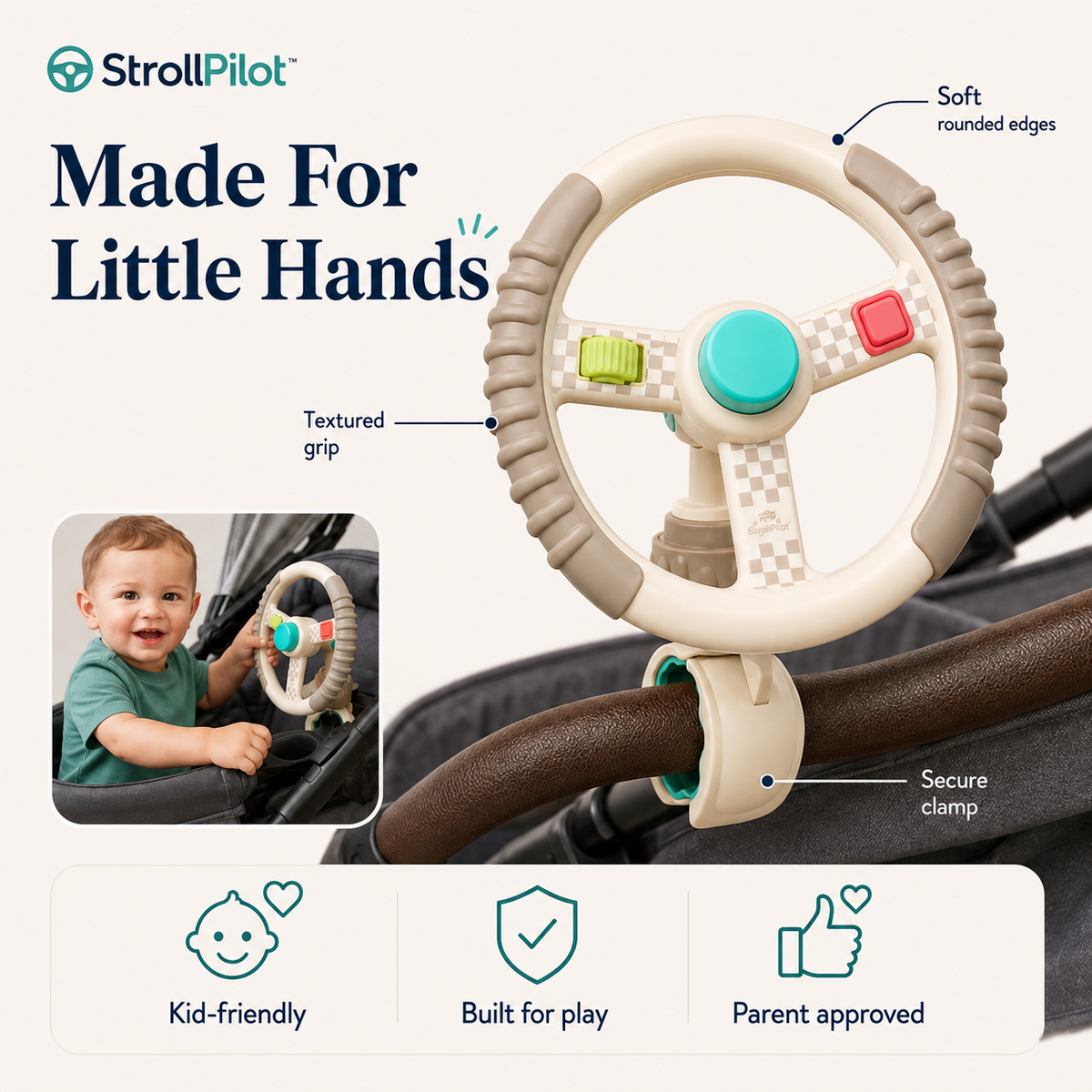 StrollPilot™ Toddler Steering Wheel