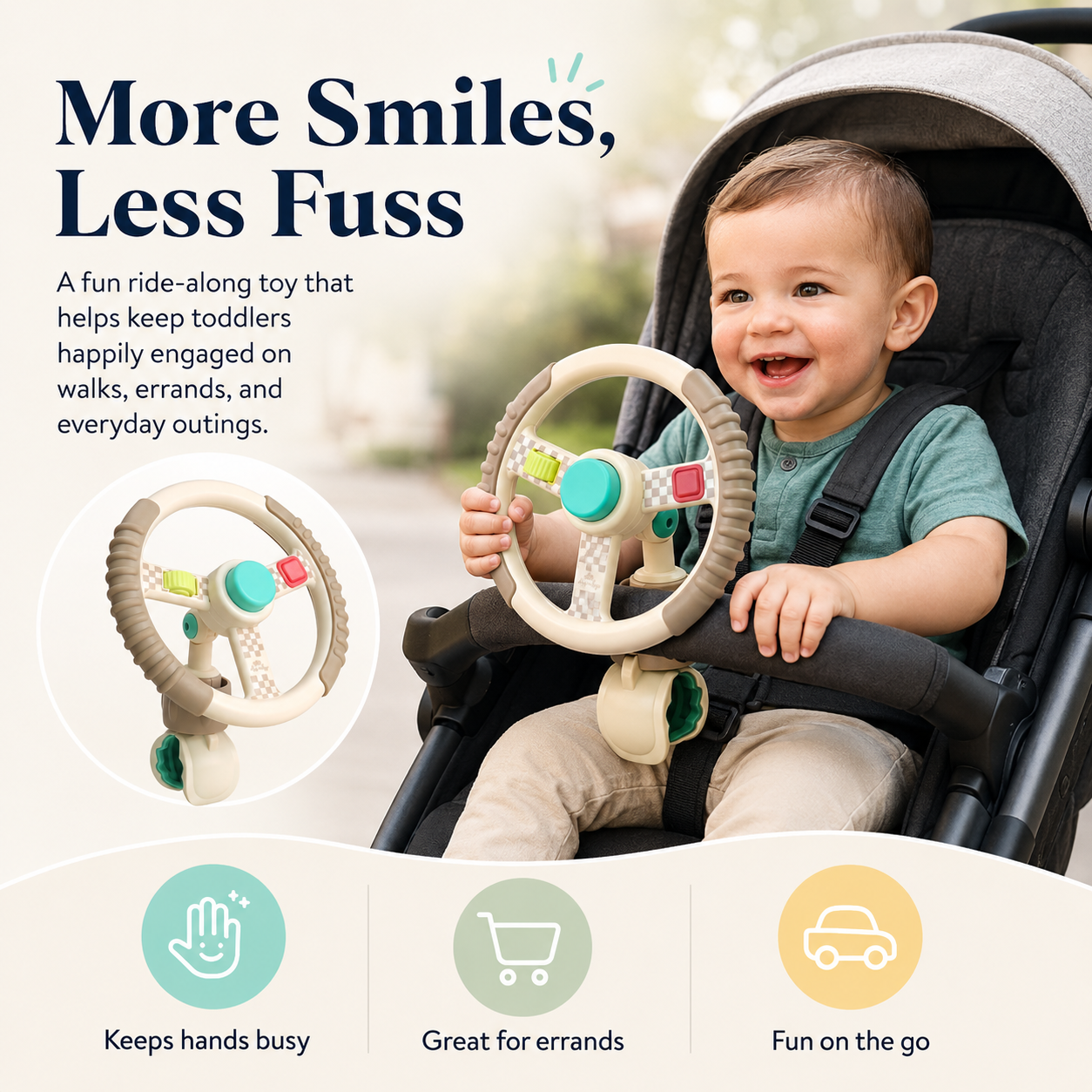 StrollPilot™ Toddler Steering Wheel