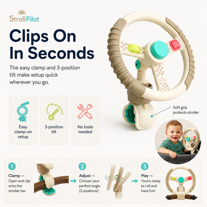 StrollPilot™ Toddler Steering Wheel